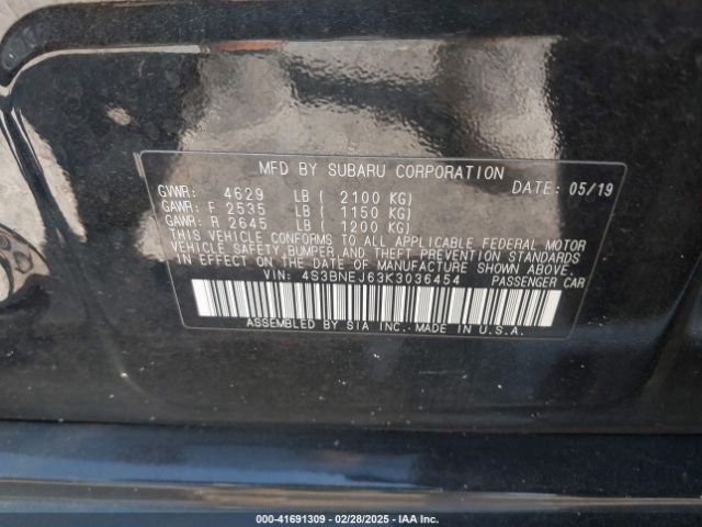 4S3BNEJ63K3036454 Subaru Legacy 3.6r Limited