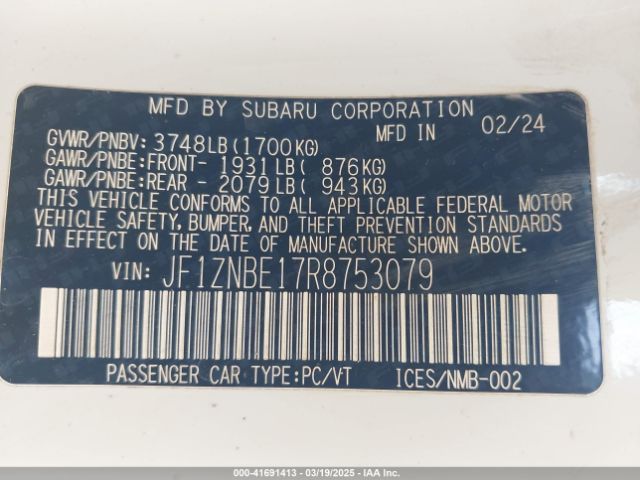 2024 TOYOTA GR86 JF1ZNBE17R8753079 Photo 8