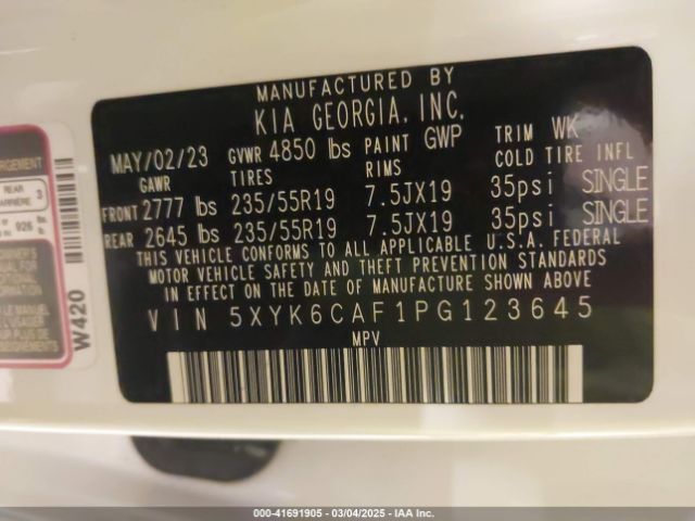 5XYK6CAF1PG123645 KIA Sportage X-line