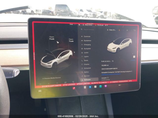 5YJ3E1EA8PF398110 Tesla Model 3 Rear-wheel Drive