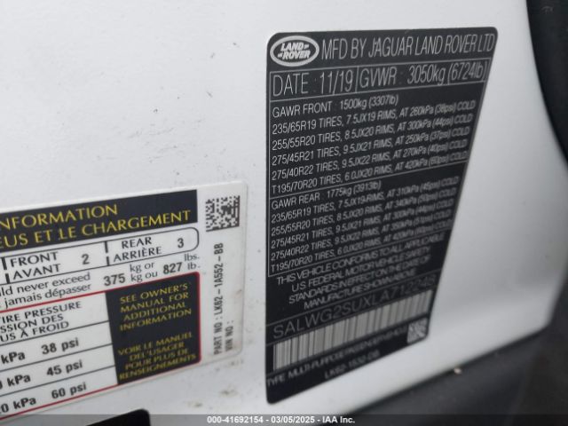 SALWG2SUXLA712248 Land Rover Range Rover Sport Se Mhev