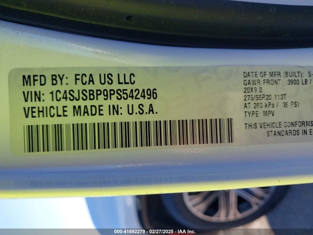 Jeep 2023 2023 1C4SJSBP9PS542496 Image 9