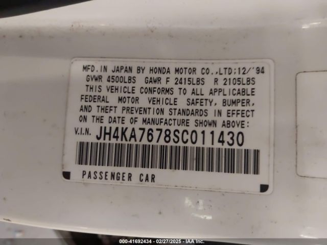 1995 ACURA LEGEND JH4KA7678SC011430 Photo 8