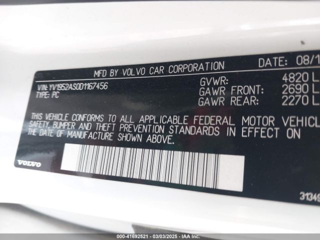 2013 VOLVO S80 YV1952AS0D1167456 Photo 8