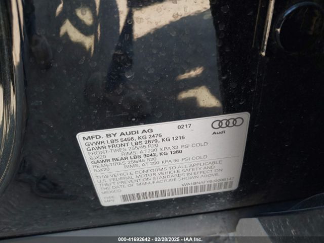 WA1BNAFY6J2008147 Audi Q5 2.0t Premium/2.0t Tech Premium