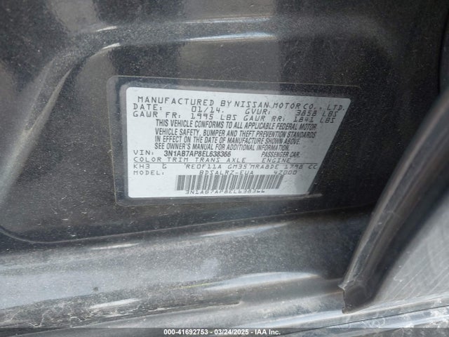 Nissan SENTRA SR 2014 3N1AB7AP8EL638366 Image 9