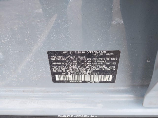 JF2GTHSC0MH219772 Subaru Crosstrek Sport