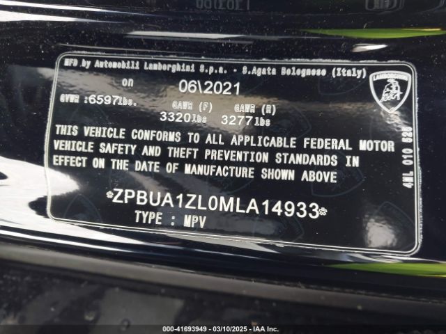 2021 LAMBORGHINI URUS ZPBUA1ZL0MLA14933 Photo 8