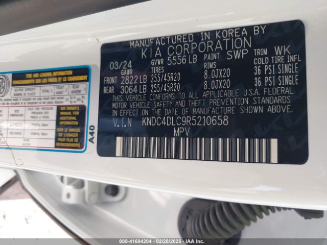 KNDC4DLC9R5210658 KIA Ev6 Gt-line