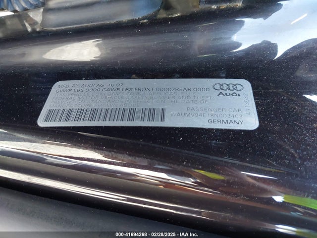 2008 AUDI A8 L WAUMV94E18N003403 Photo 8