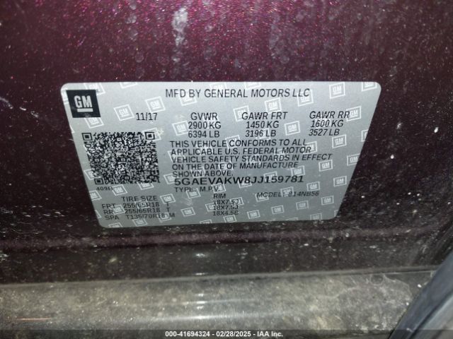5GAEVAKW8JJ159781 Buick Enclave Essence