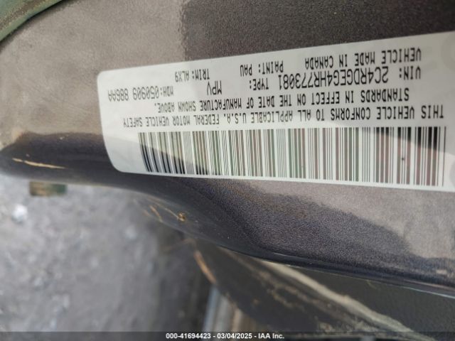 2C4RDGEG4HR773081 Dodge Grand Caravan Gt