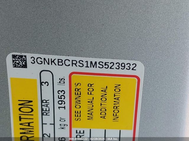 3GNKBCRS1MS523932 Chevrolet Blazer Fwd 2lt