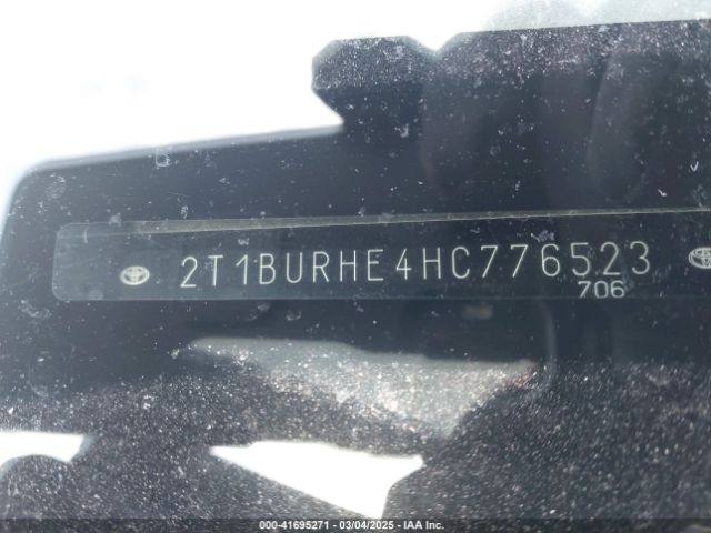 2T1BURHE4HC776523 Toyota COROLLA LE