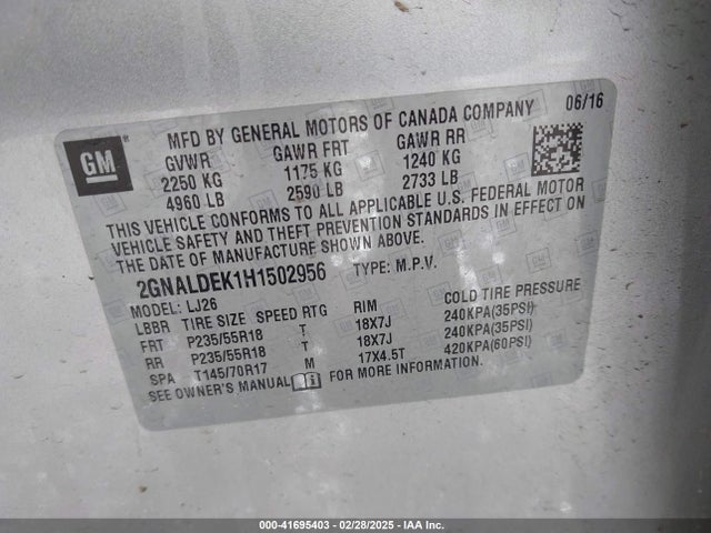 2GNALDEK1H1502956 Chevrolet Equinox Premier