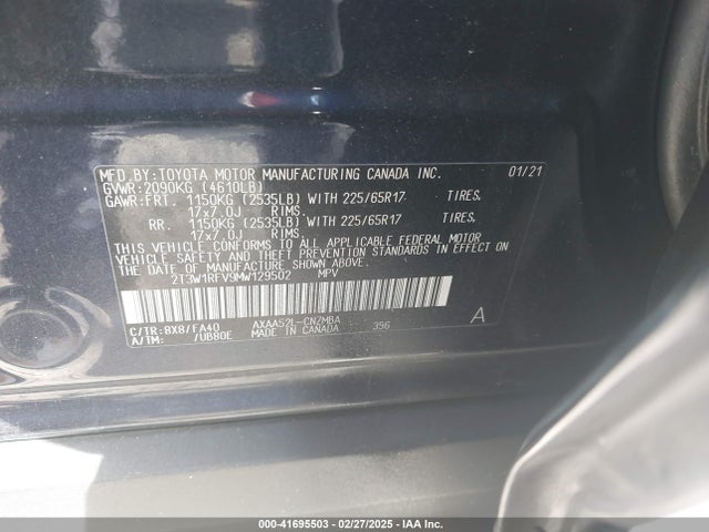 2T3W1RFV9MW129502 Toyota Rav4 Xle
