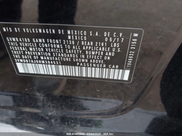 3VWDB7AJ6HM384531 Volkswagen Jetta 1.4t Se