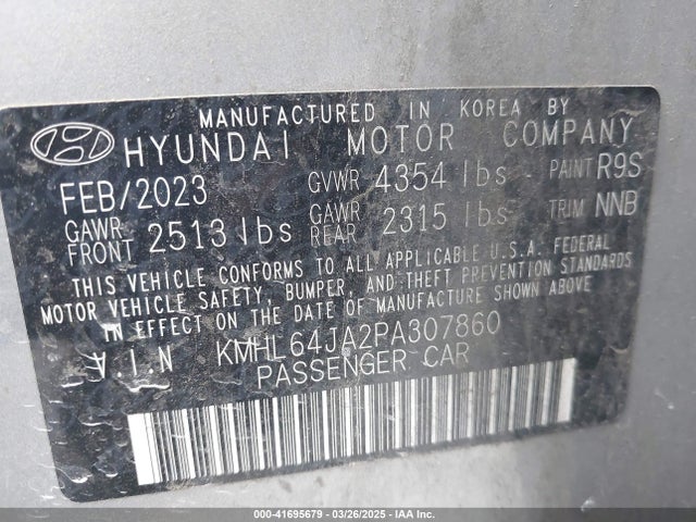 KMHL64JA2PA307860 Hyundai SONATA SEL