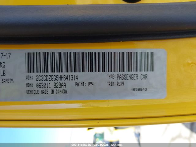 2C3CDZGG9HH641314 Dodge Challenger Gt
