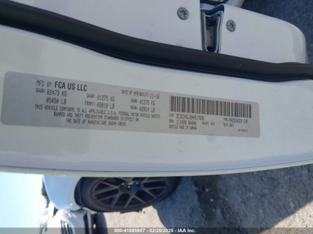 2C3CDXGJ2HH517692 Dodge Charger R/t Scat Pack Rwd