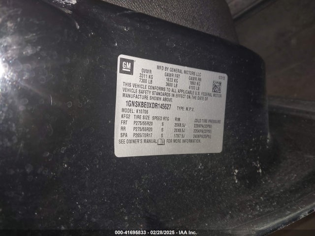 Продажа на аукционе авто 2013 Chevrolet Tahoe Lt, vin: 1GNSKBE0XDR145627, номер лота: 41695833