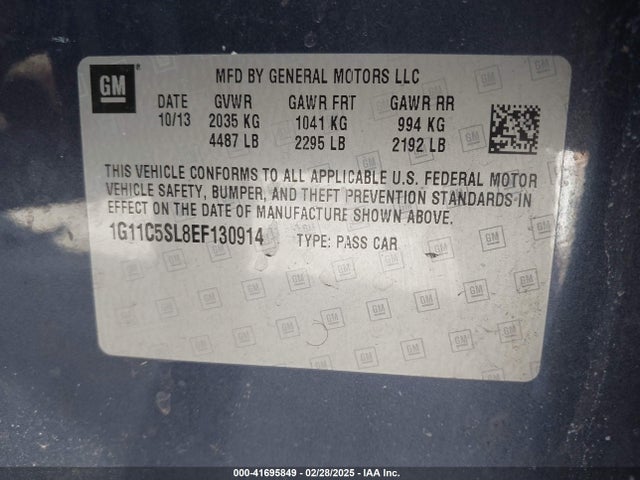 1G11C5SL8EF130914 Chevrolet MALIBU 1LT