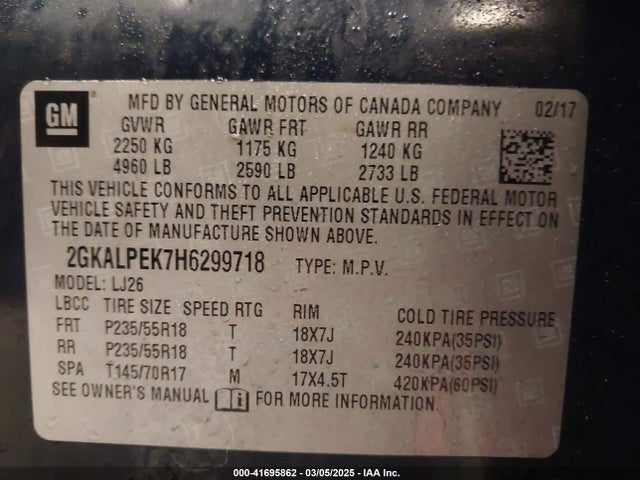 2GKALPEK7H6299718 GMC Terrain Slt