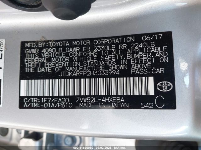 JTDKARFP2H3033994 Toyota Prius Prime Plus