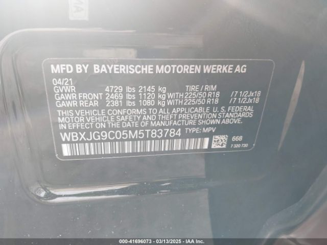 WBXJG9C05M5T83784 BMW X1 Xdrive28i