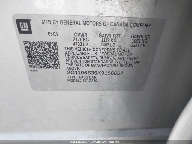 2G1105S35K9156657 Chevrolet Impala Premier