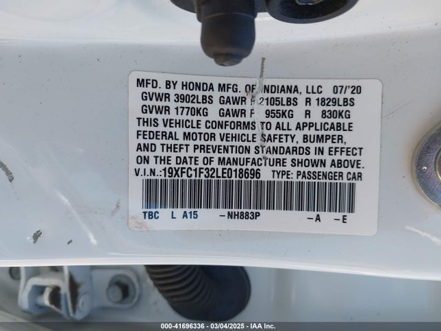 Honda CIVIC EX 2020 19XFC1F32LE018696 Image 9