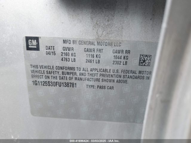 1G1125S30FU138781 Chevrolet Impala 2lt