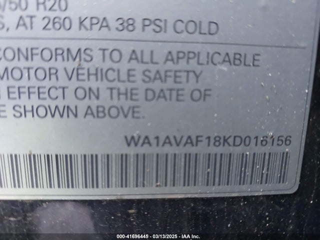 WA1AVAF18KD016156 Audi Q8 55 Premium