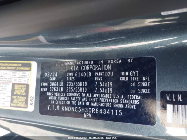 KNDNC5H30R6434115 KIA Carnival Mpv Ex