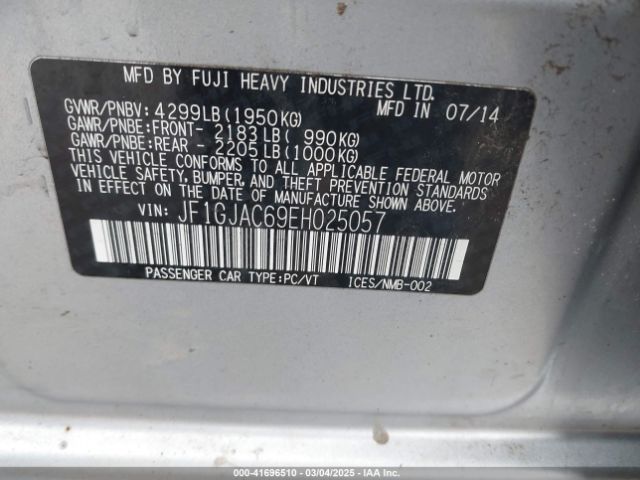 JF1GJAC69EH025057 Subaru Impreza 2.0i Premium