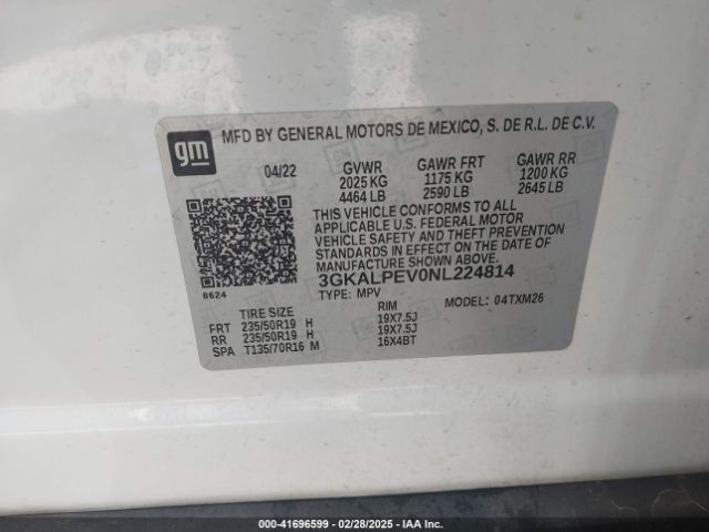 3GKALPEV0NL224814 GMC Terrain Fwd Slt