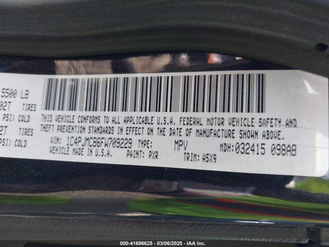 1C4PJMCB6FW709229 Jeep Cherokee Latitude
