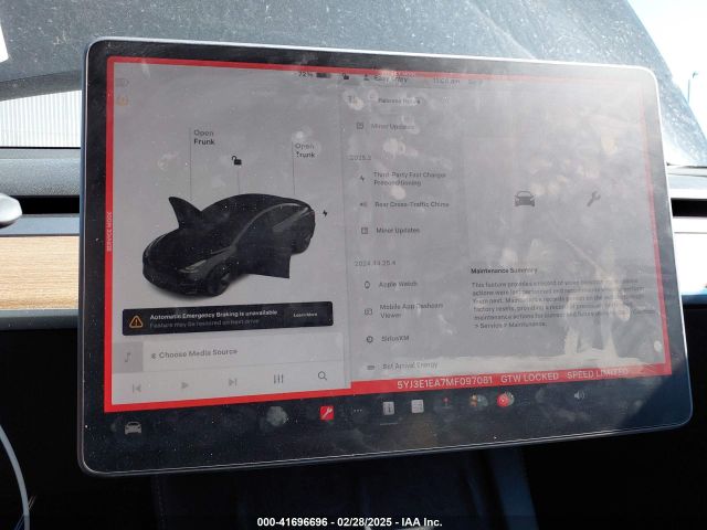5YJ3E1EA7MF097081 Tesla Model 3 Standard Range Plus Rear-wheel Drive