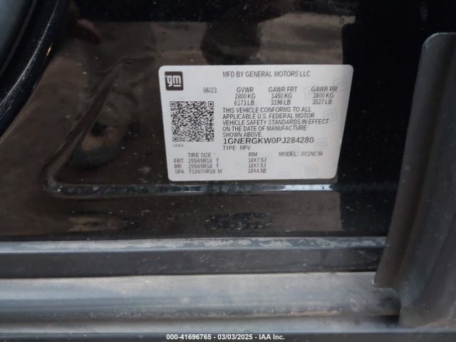 1GNERGKW0PJ284280 Chevrolet Traverse Fwd Lt Cloth