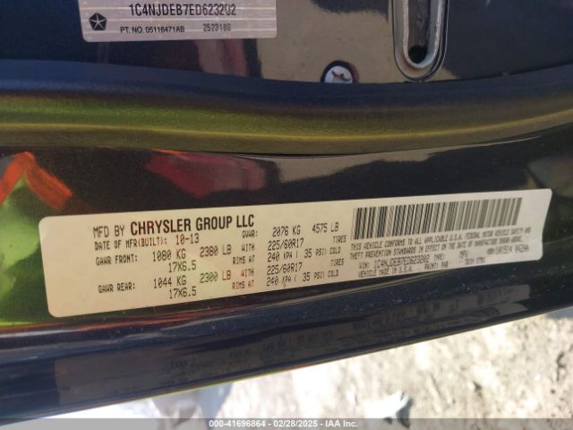 1C4NJDEB7ED623202 Jeep Compass Latitude