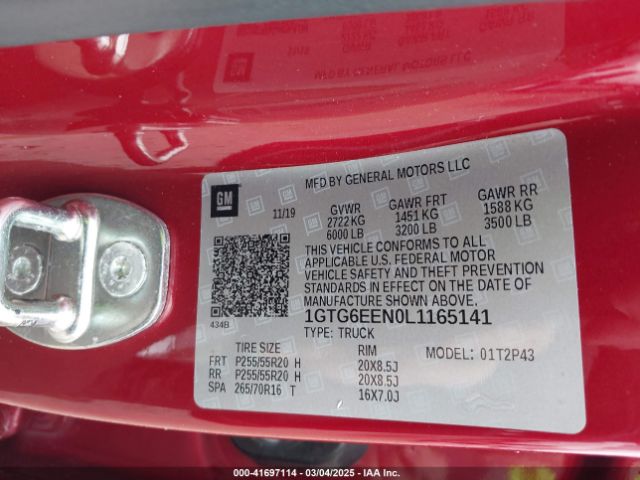 1GTG6EEN0L1165141 GMC Canyon 4wd  Short Box Denali