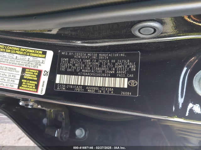 4T1DAACK6SU036834 Toyota CAMRY SE