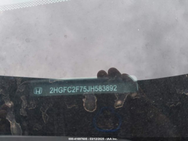 2HGFC2F75JH583892 Honda CIVIC EX