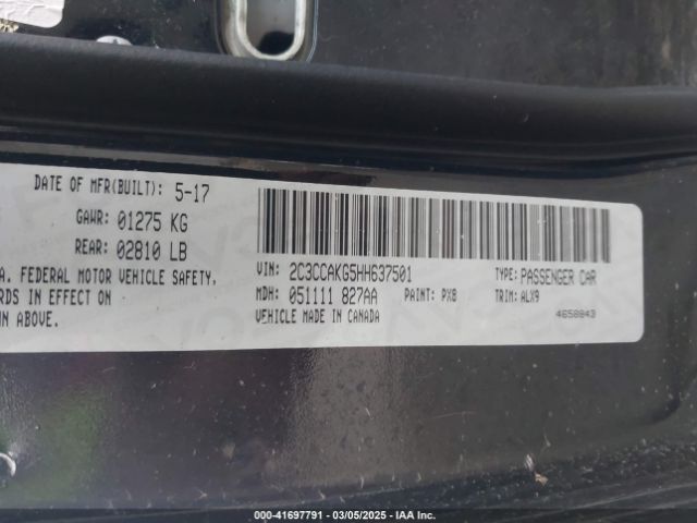 2017 CHRYSLER 300C 2C3CCAKG5HH637501 Photo 8