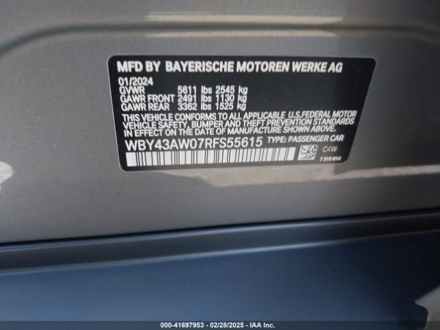 WBY43AW07RFS55615 BMW I4 Edrive35