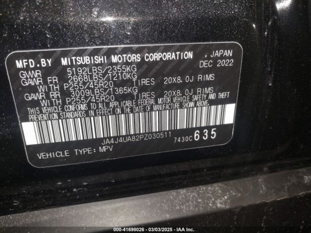 2023 MITSUBISHI OUTLANDER JA4J4UA82PZ030511 Photo 8