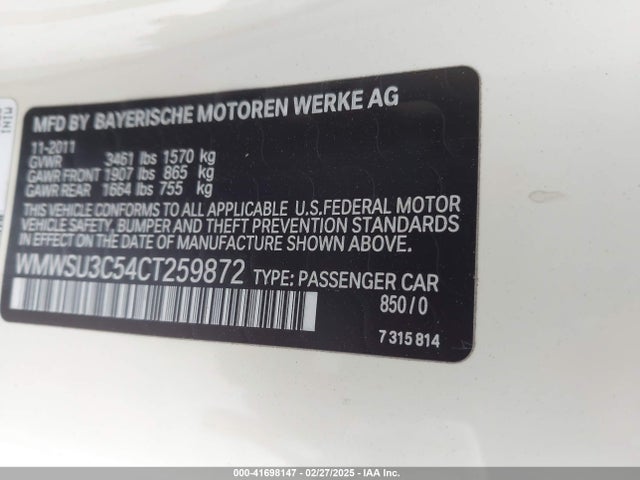 2012 MINI COOPER WMWSU3C54CT259872 Photo 8