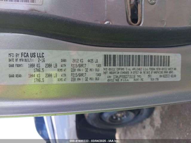 1C4NJPFB3GD715118 Jeep Patriot Latitude