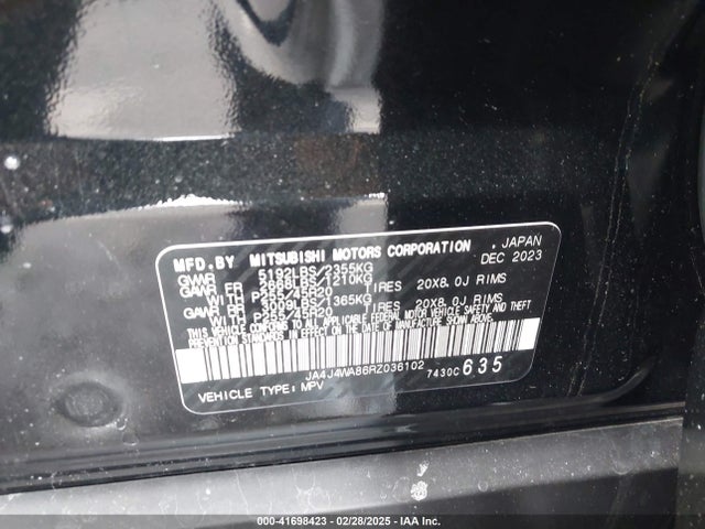 JA4J4WA86RZ036102 Mitsubishi Outlander Sel Platinum Edition