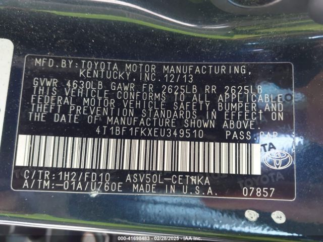 4T1BF1FKXEU349510 Toyota CAMRY LE